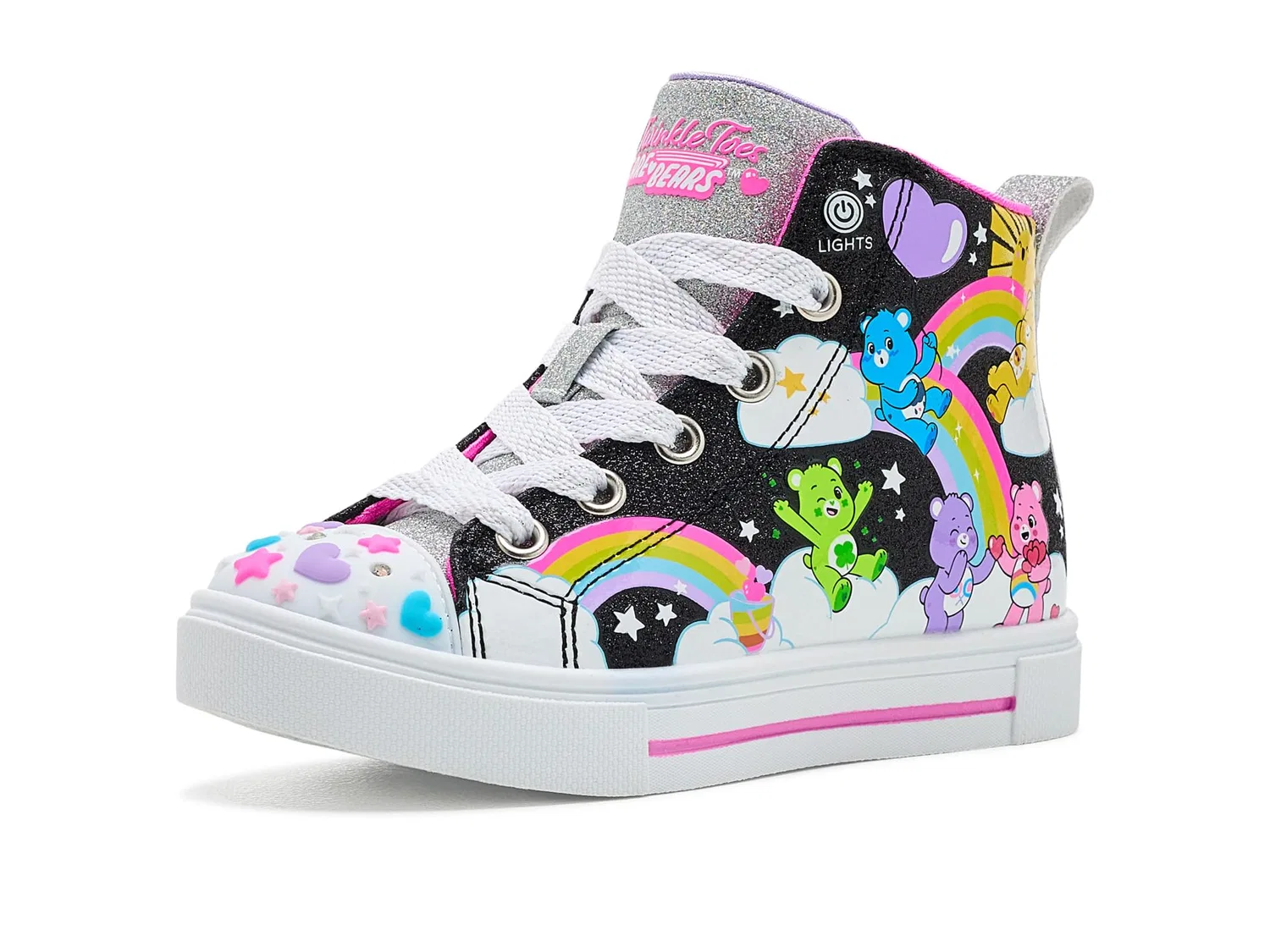 Кроссовки X Care Bear-S Lights-Twinkle Sparks - Forever Care Bears 314491L (для маленьких детей) Skechers Kids, Black/Multi