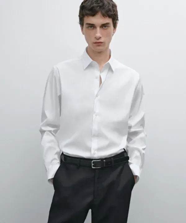 Рубашка слинфит стретч Massimo Dutti