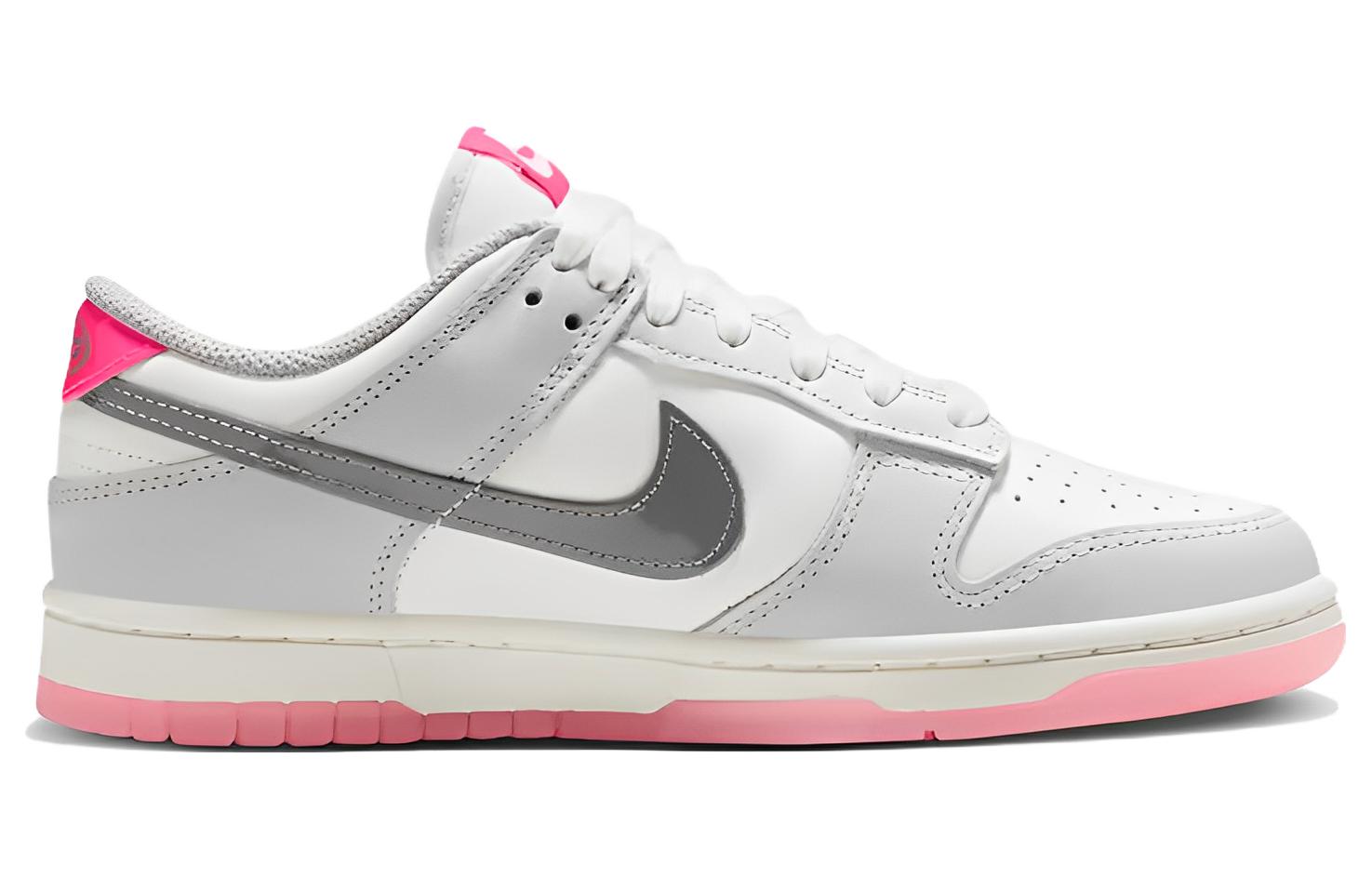 Кроссовки Nike Dunk Low 520, белый/розовый — фото 2