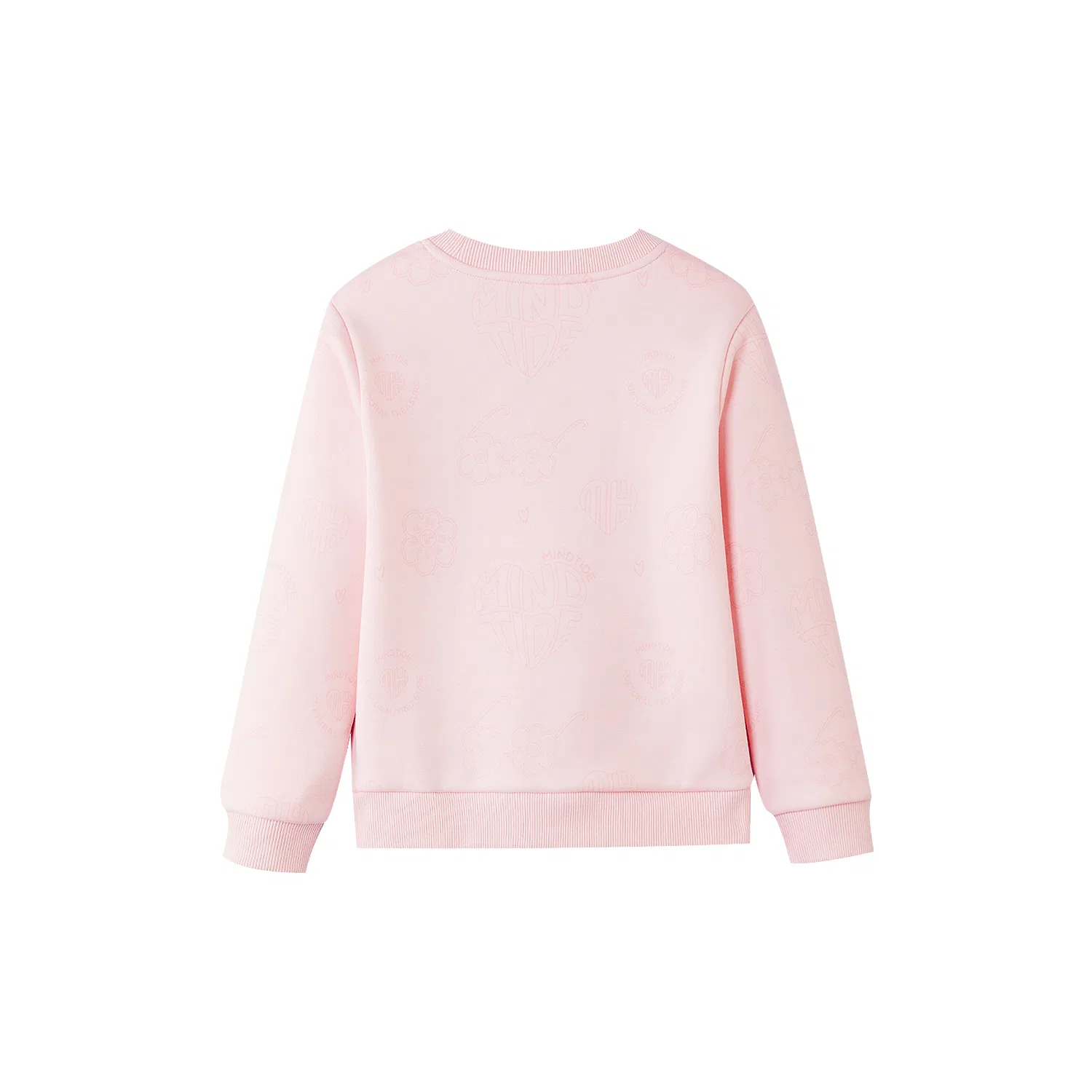 Детский свитшот с принтом HLA, Light Pink Pattern 24 — фото 3