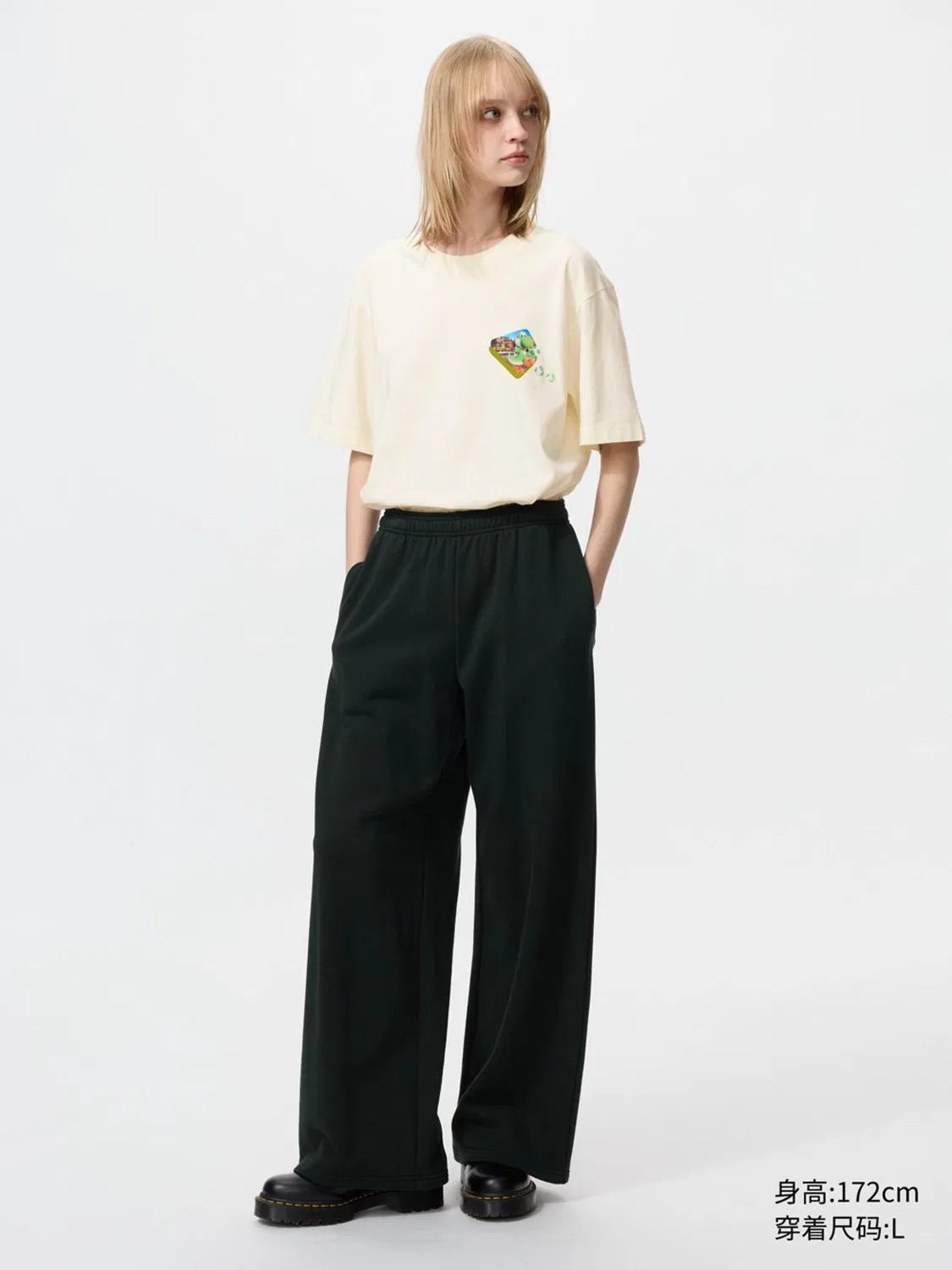 Футболка с принтом Mario Movie Uniqlo, молочный — фото 3