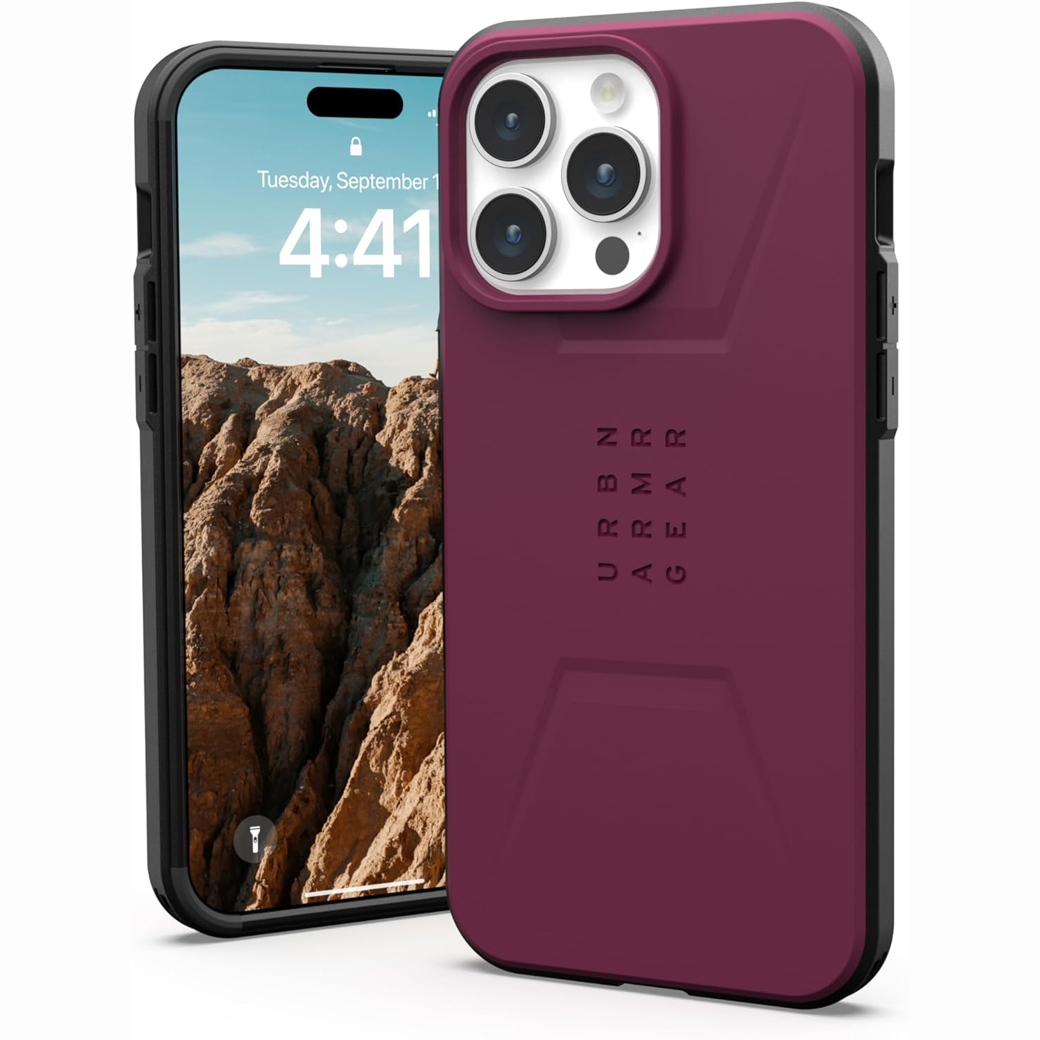 

Чехол UAG Civilian для iPhone 15 Pro Max, MagSafe Charging, Bordeaux, Красный, Чехол UAG Civilian для iPhone 15 Pro Max, MagSafe Charging, Bordeaux