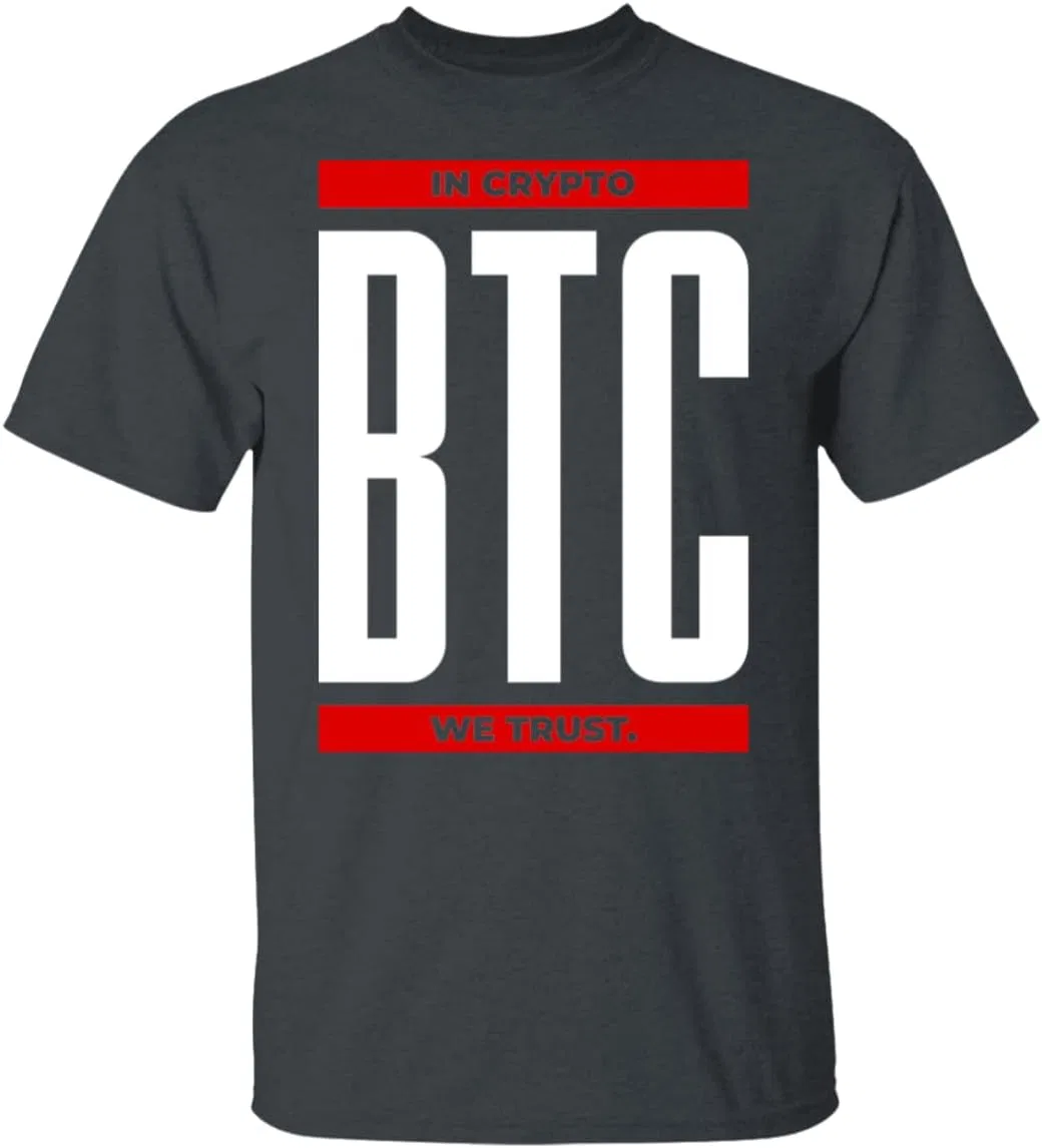 Мужская футболка с принтом Bitcoin Generic, Maroon — фото 2