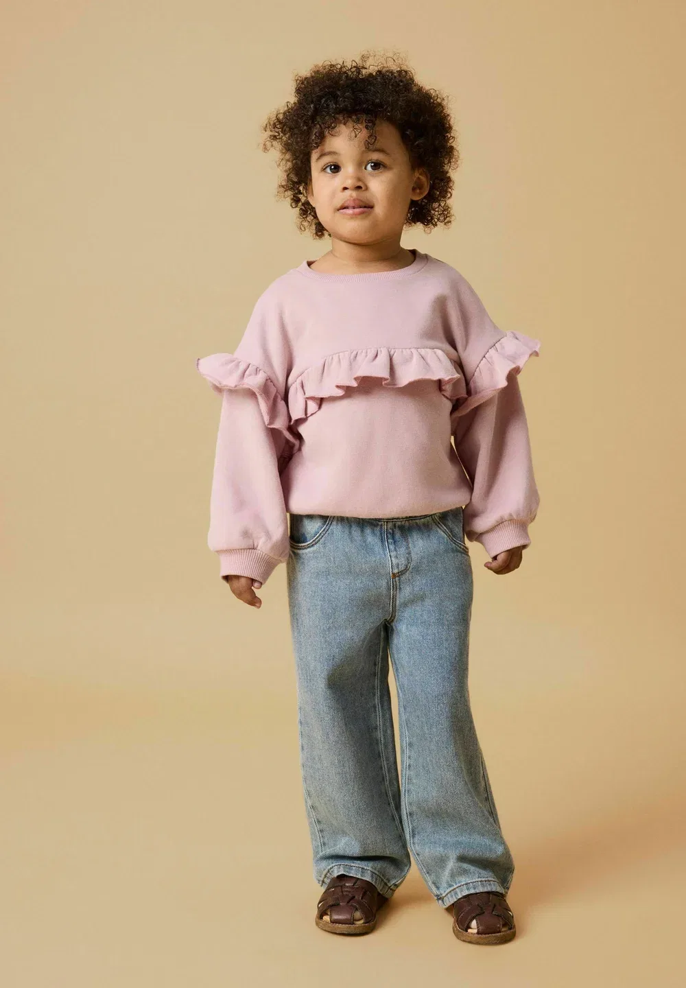 Джинсы унисекс с широкими штанинами - свободный крой Lil' Atelier, Medium Blue Denim