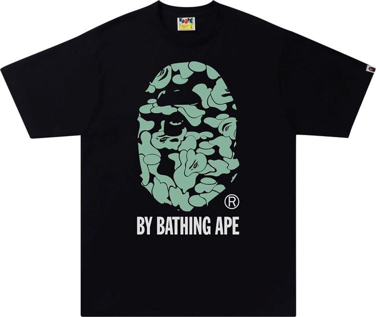 

Футболка BAPE Text Code Camo By Bathing Ape Tee 'Black', черный