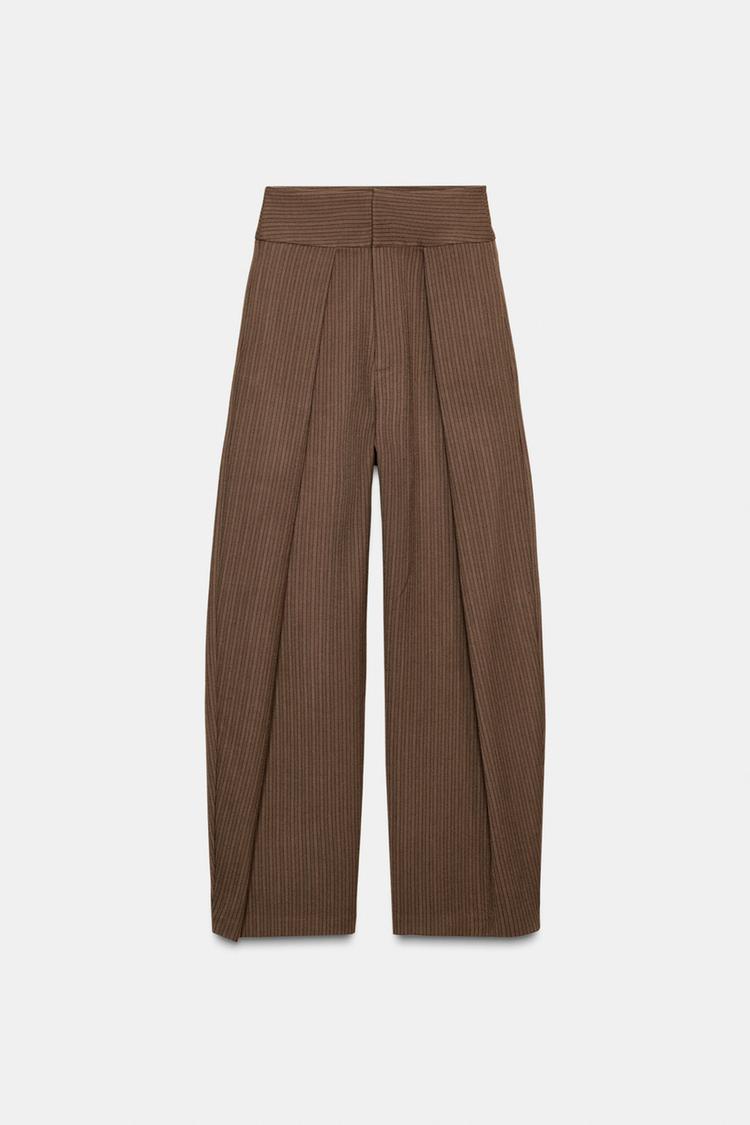 

Брюки Zara Balloon Pleat, светло-коричневый