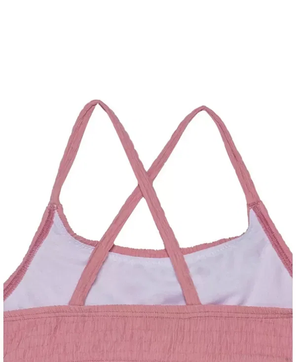 Детский купальник для девочек с текстурой Neapolitan Textured Criss Cross Strap Swim Set Gottex Kids, розовый — фото 3