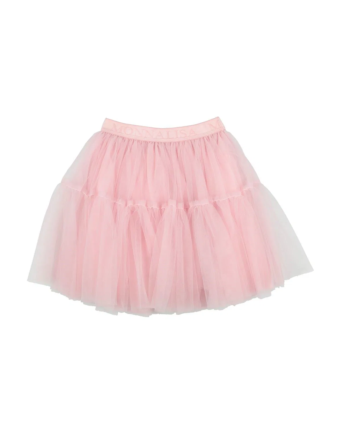 Детская юбка из фатина для девочек с принтом Monnalisa, Light Pink