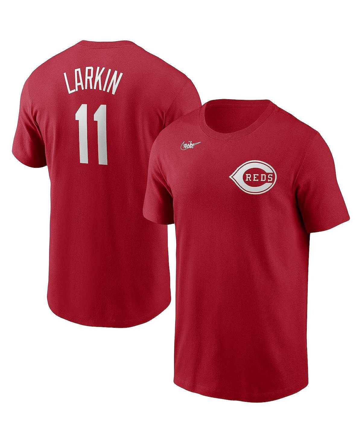 

Мужская футболка barry larkin red cincinnati reds cooperstown collection name & number Nike, красный