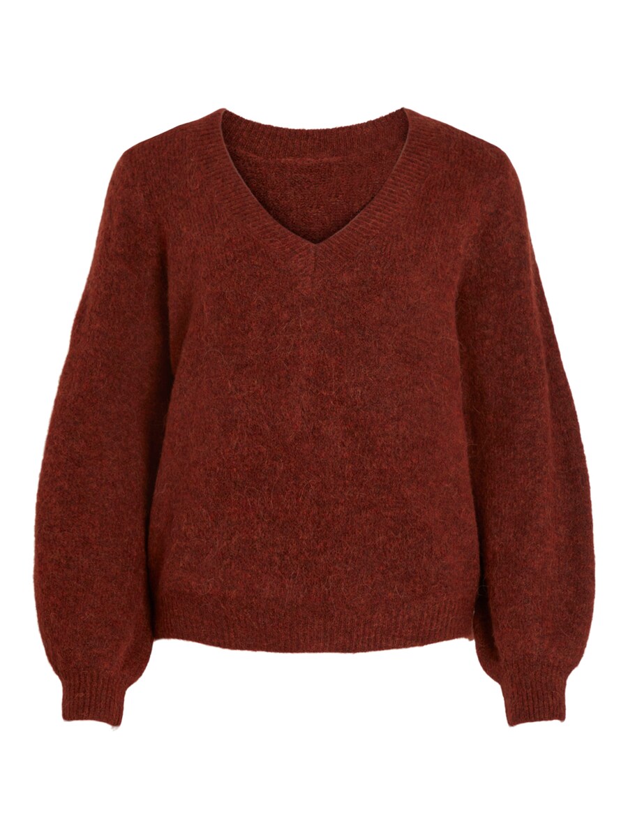 

Тонкий вязаный свитер VILA Sweater JAMINA, темно-красный
