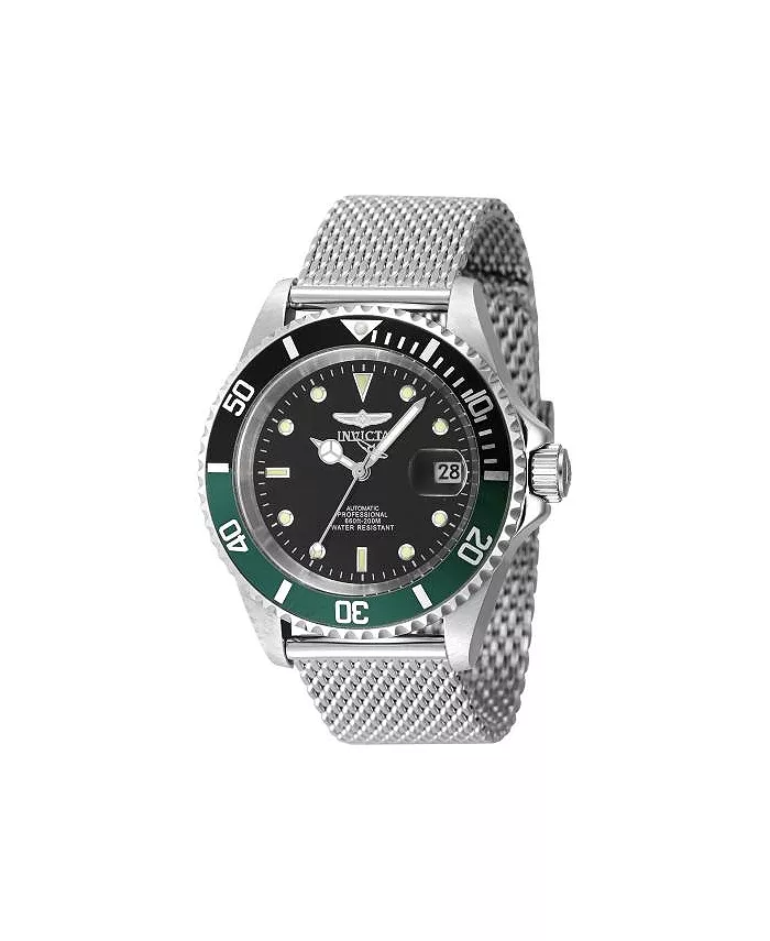 

Мужские часы 48072 Pro Diver Automatic Multifunction с черным циферблатом Invicta, серебряный