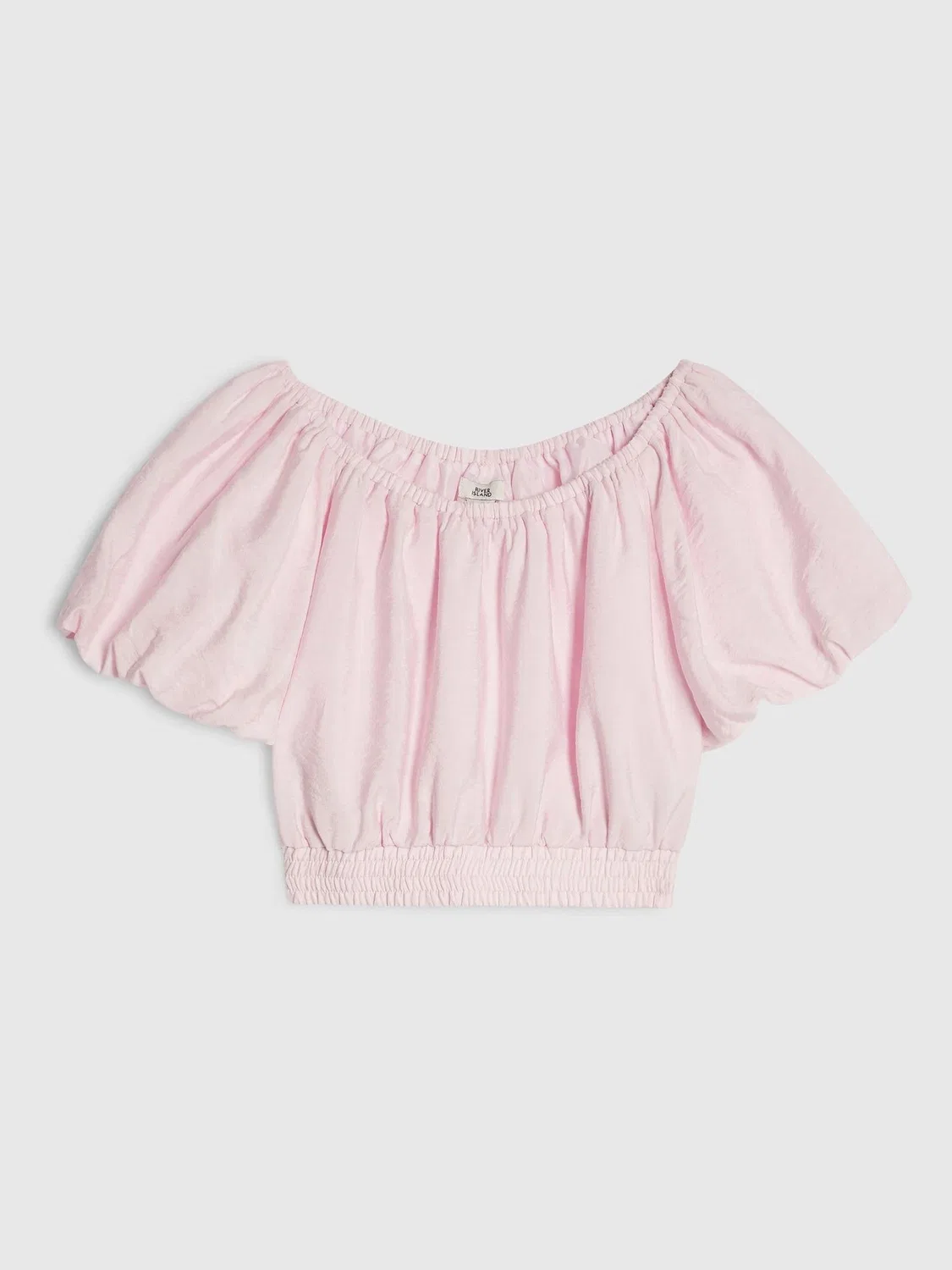 Топ с воланами, короткий River Island, розовый
