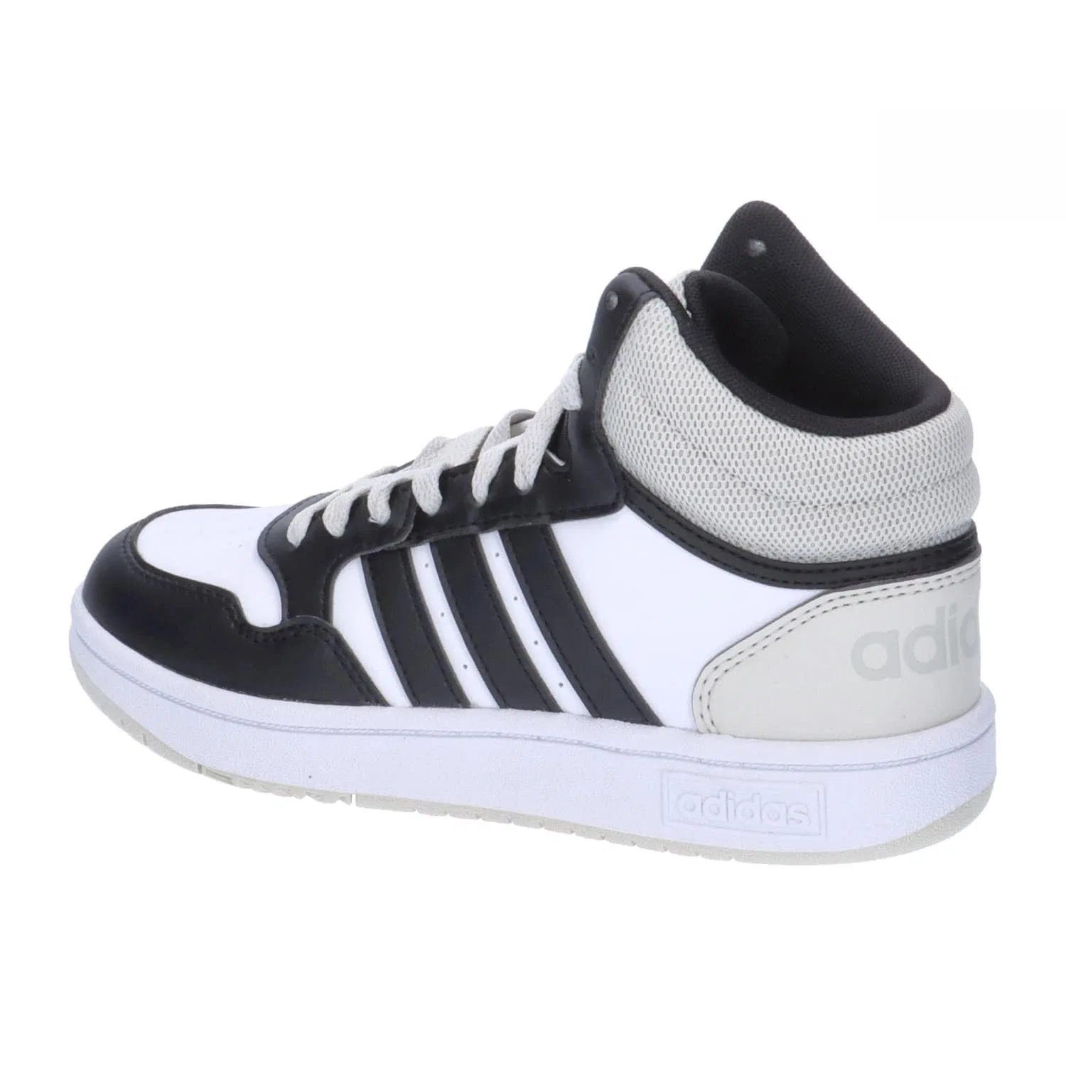 Детские кроссовки для мальчиков Hoops Mid Shoes Adidas, Orbgry Coreblack Footwear White — фото 3