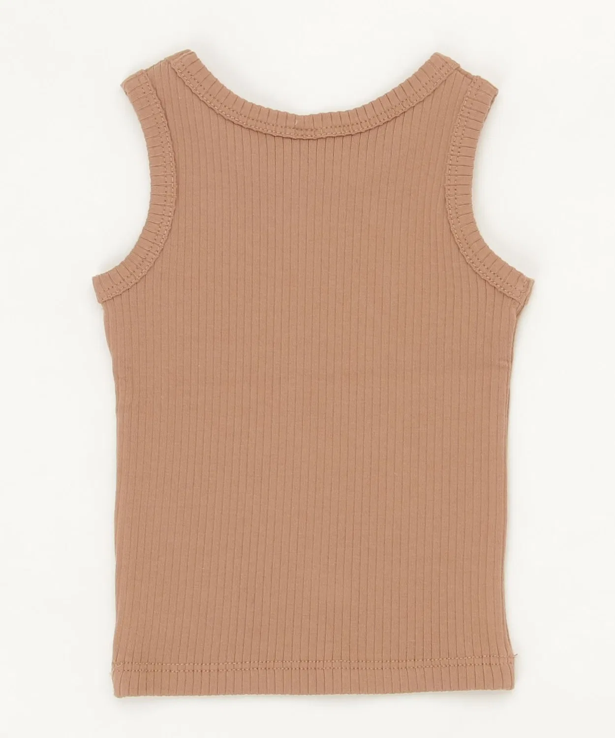 Детская майка без рукавов Ribbed Tank Quincy Mae, Salmon Pink — фото 2