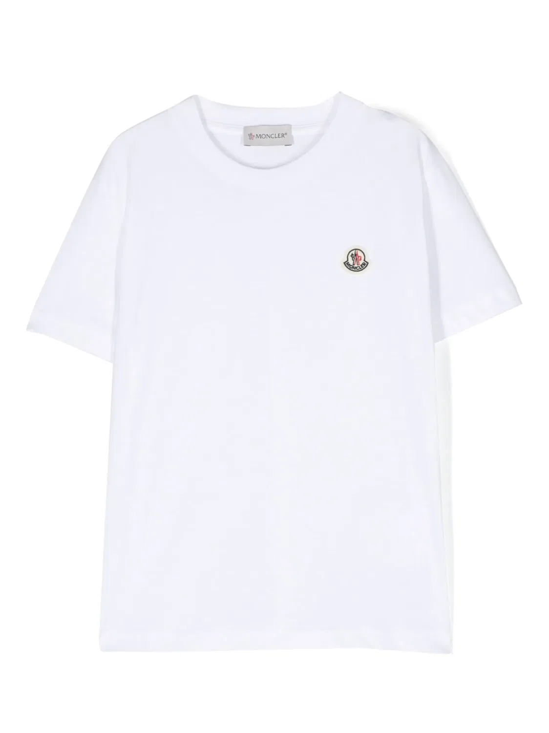 Футболка с логотипом из хлопка Moncler, белый