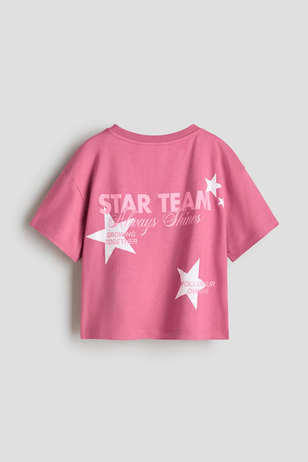 Хлопковая футболка с принтом H&M, Rosa/Star Team — фото 2