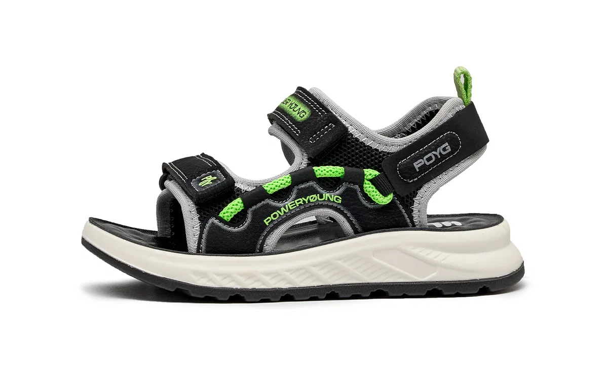 Детские сандалии из синтетической кожи HLA, Black Green
