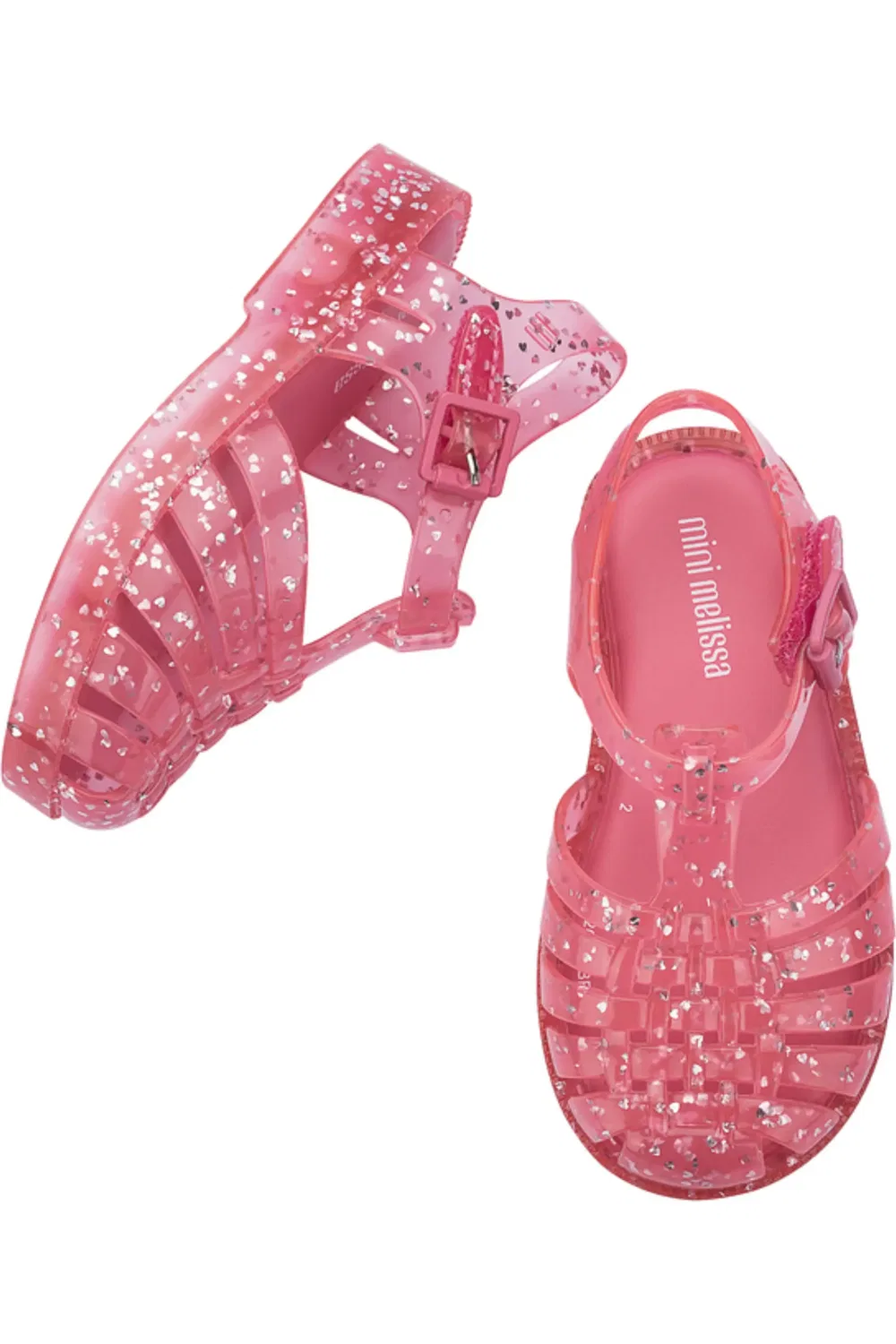 Детские сандалии рыбацкие глиттер Possession Mini Melissa, Glitter Pink — фото 4