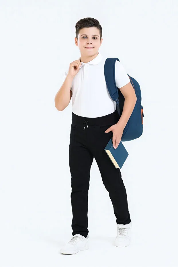 Детские брюки для мальчиков с камизолью Basics Giyicem Tekstil, Black — фото 4