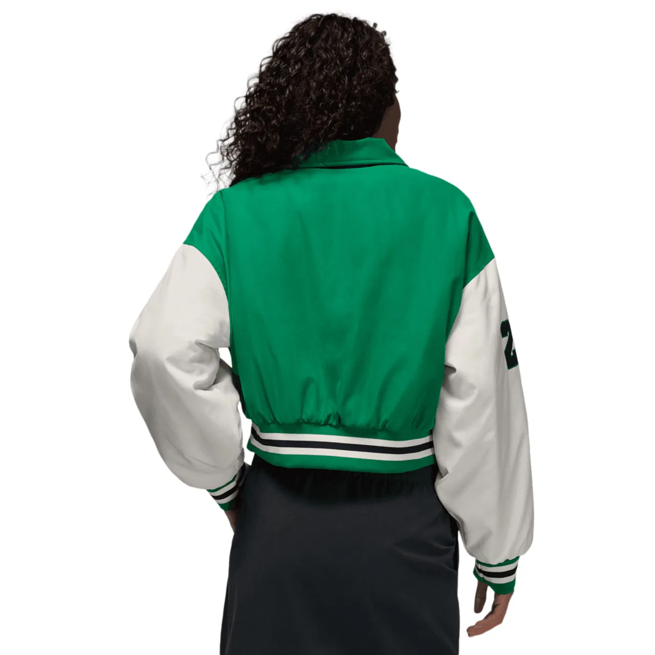 Женская куртка Brooklyn Varsity Filled Jordan, белый/зеленый — фото 2
