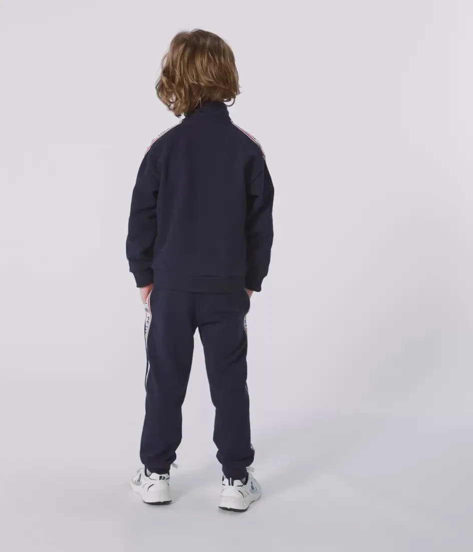 Детский свитшот с длинным рукавом с принтом и логотипом бренда, модель PETIT BATEAU, Navy — фото 2