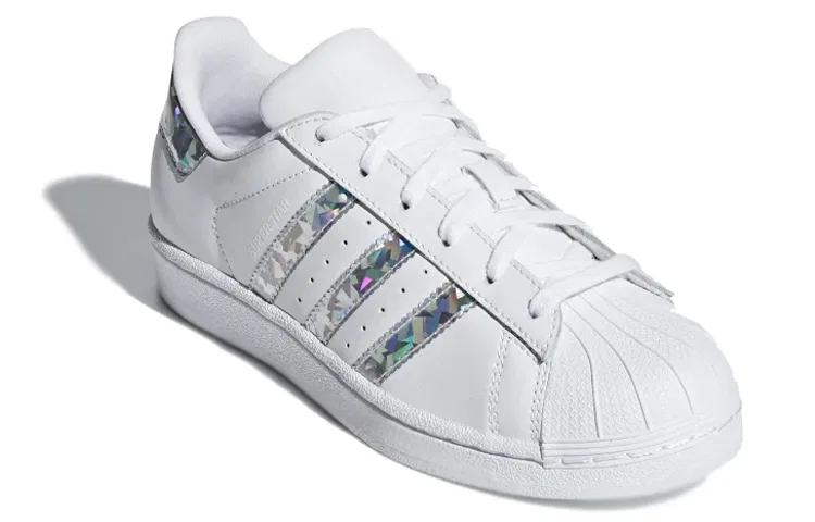 Детские кроссовки для скейтбординга с сетчатым верхом Superstar Mesh Classic Low Top Adidas Originals, Ivory Unisex — фото 4