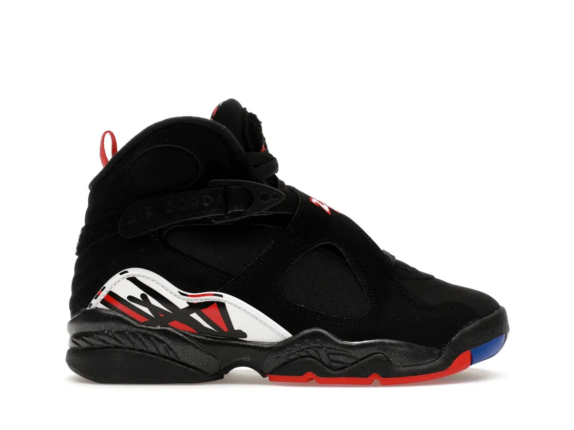 Детские кроссовки для мальчиков с ремешком Jordan 8 Retro Jordan, Black/True Red/White