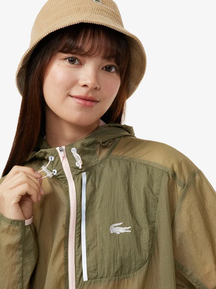 Куртка LACOSTE Relaxed Fit Packable Ripstop, женская, черная — фото 2