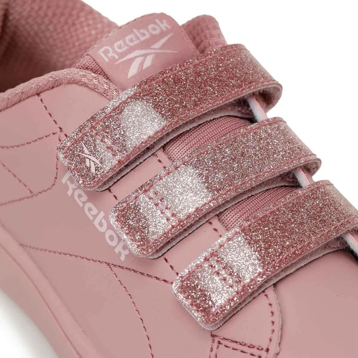 Детские кроссовки для девочек Reebok Court Clean Hook & Loop Straps, Dustyrose Frostedberry — фото 4