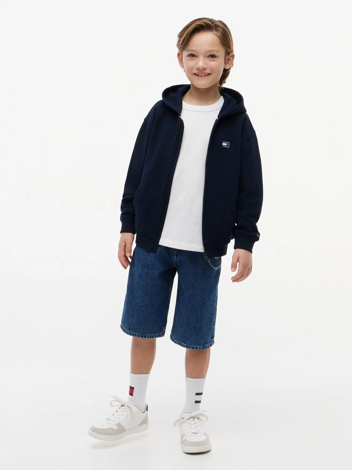 Худи на молнии, флисовое Tommy Hilfiger, Navy Blue — фото 3