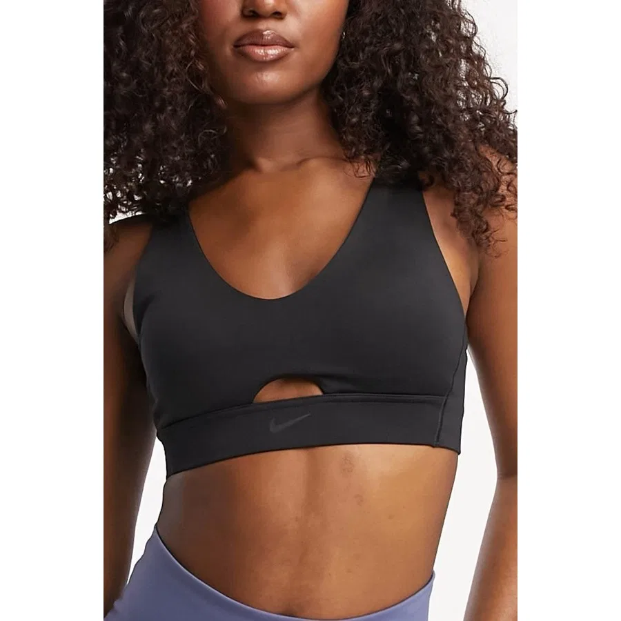 Спортивный бюстгальтер с глубоким вырезом Nike Indy Training Plunge Cutout, Черный