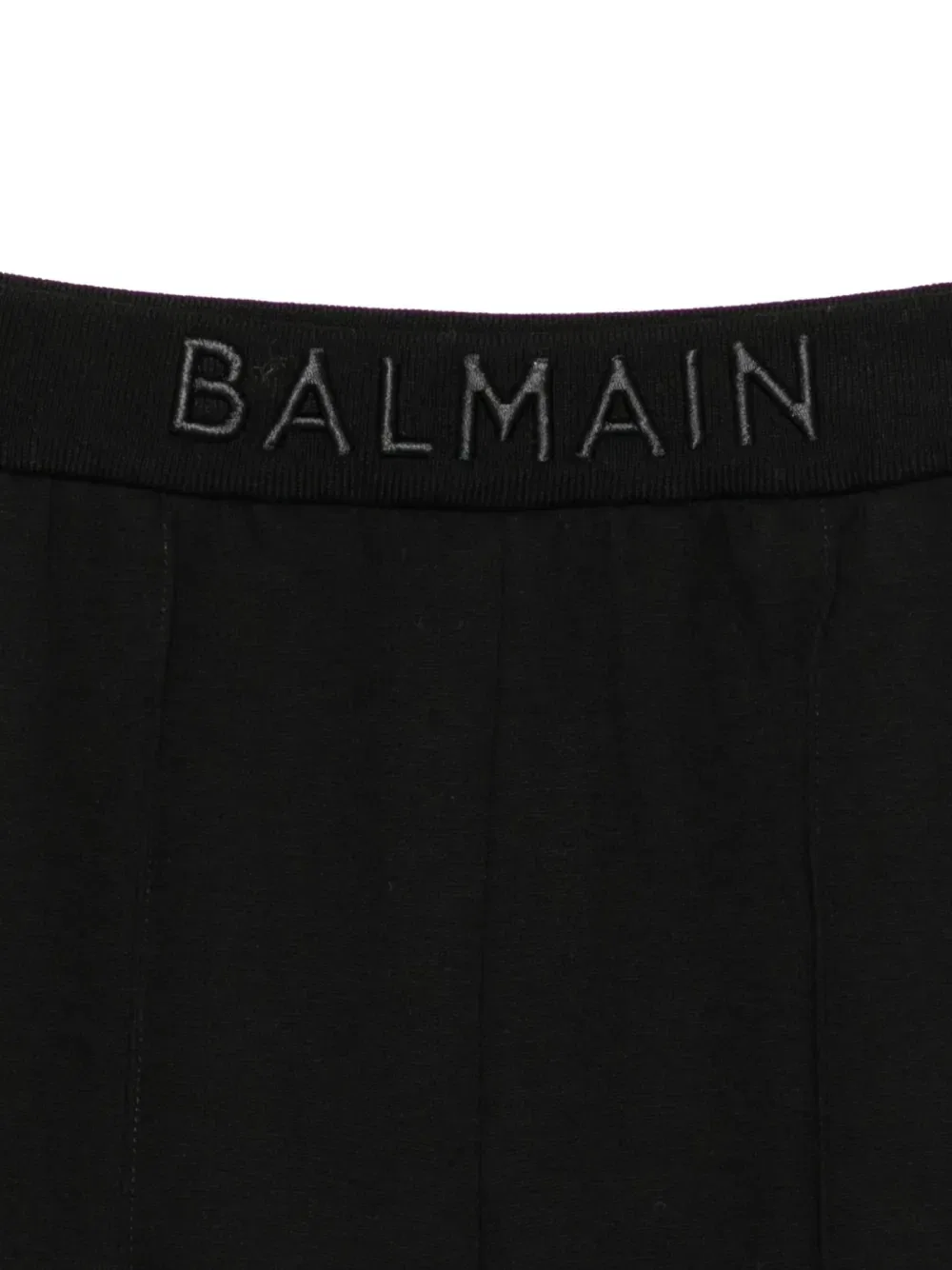 Брюки с вышивкой логотипа Balmain Kids, черный — фото 3