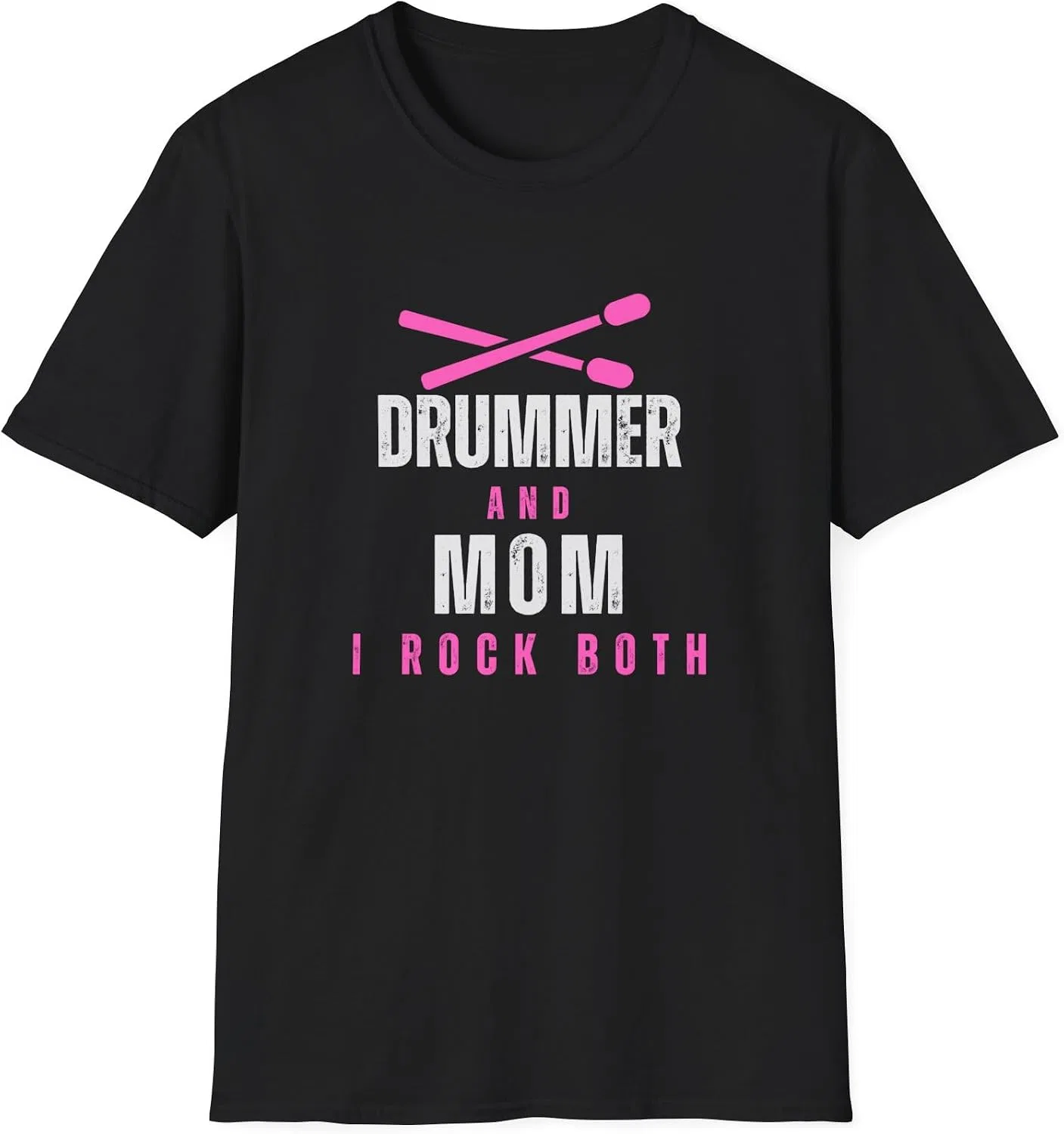 Футболка Drummer and Mom I Rock Both Gildan, Black