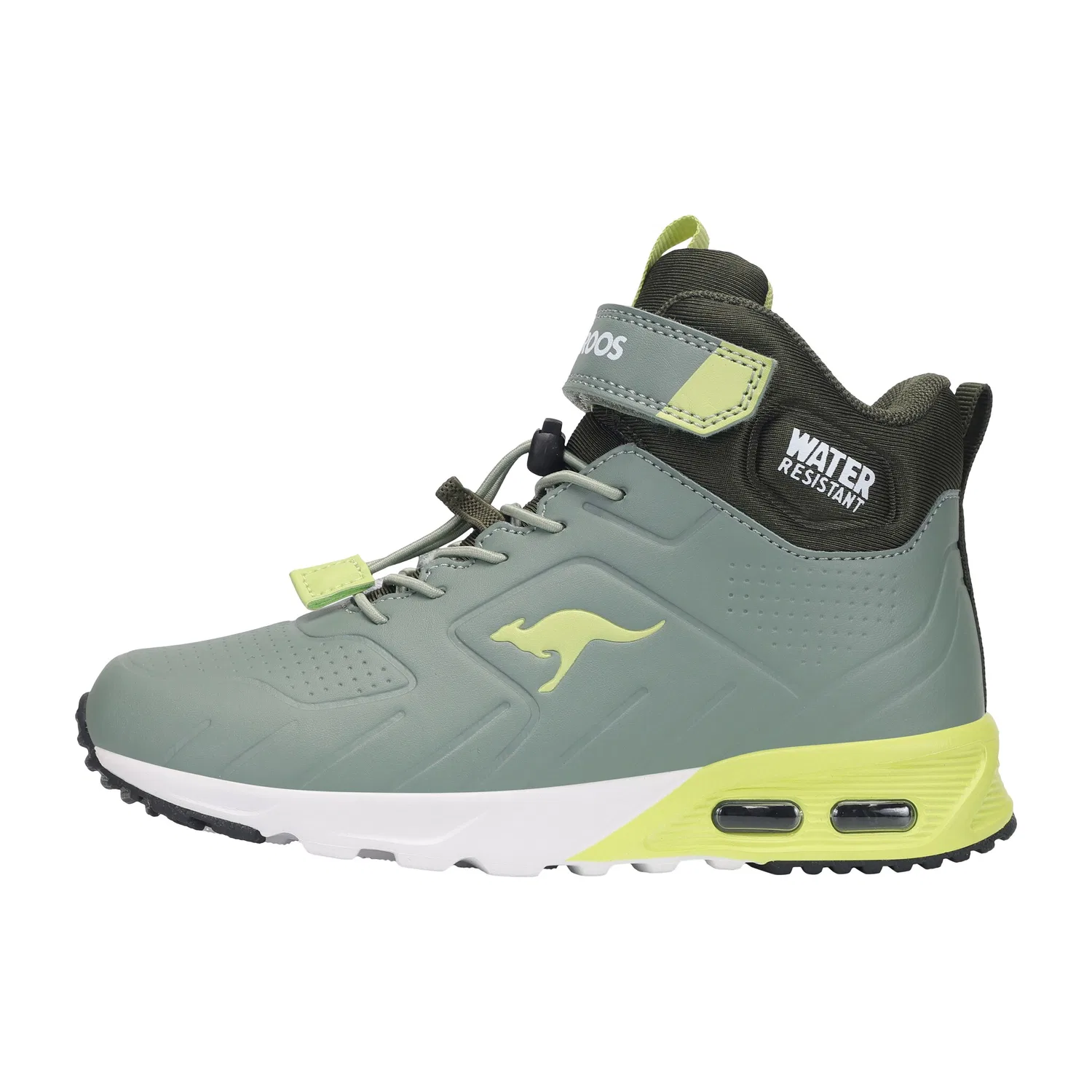 Детские кроссовки на щиколотку с ROOSFIT KangaROOS, Seagrass/Celery Green