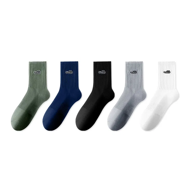 Детские носки-гольфы 5 пар MINISO, 3 Pack White + 2 Pack Black — фото 3