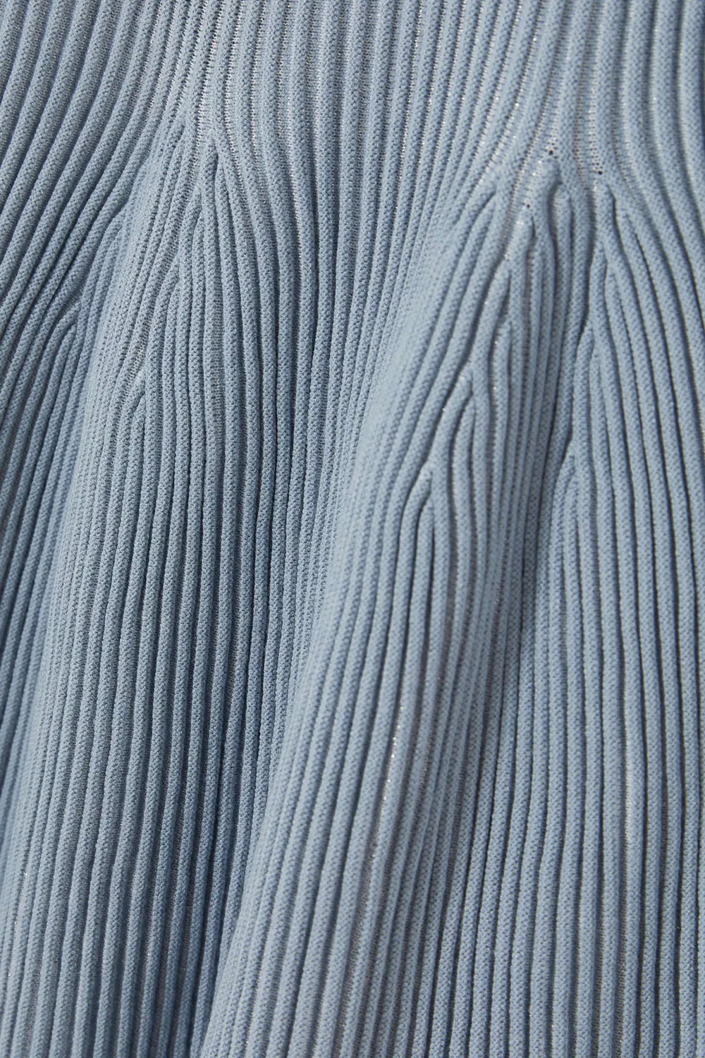 Платье плиссированное вязаное Emporio Armani, синий — фото 3