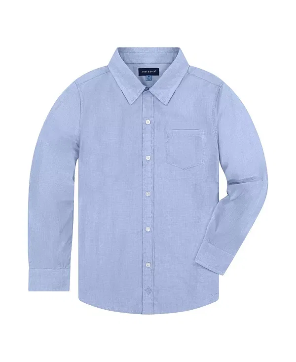 Детская рубашка для мальчиков с длинным рукавом Andy & Evan, Medium Blue