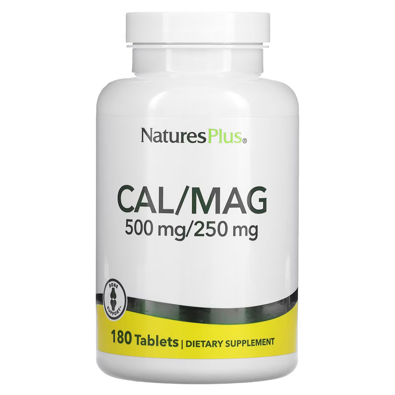 

NaturesPlus, Кальций и магний, 500/250 мг, 180 таблеток
