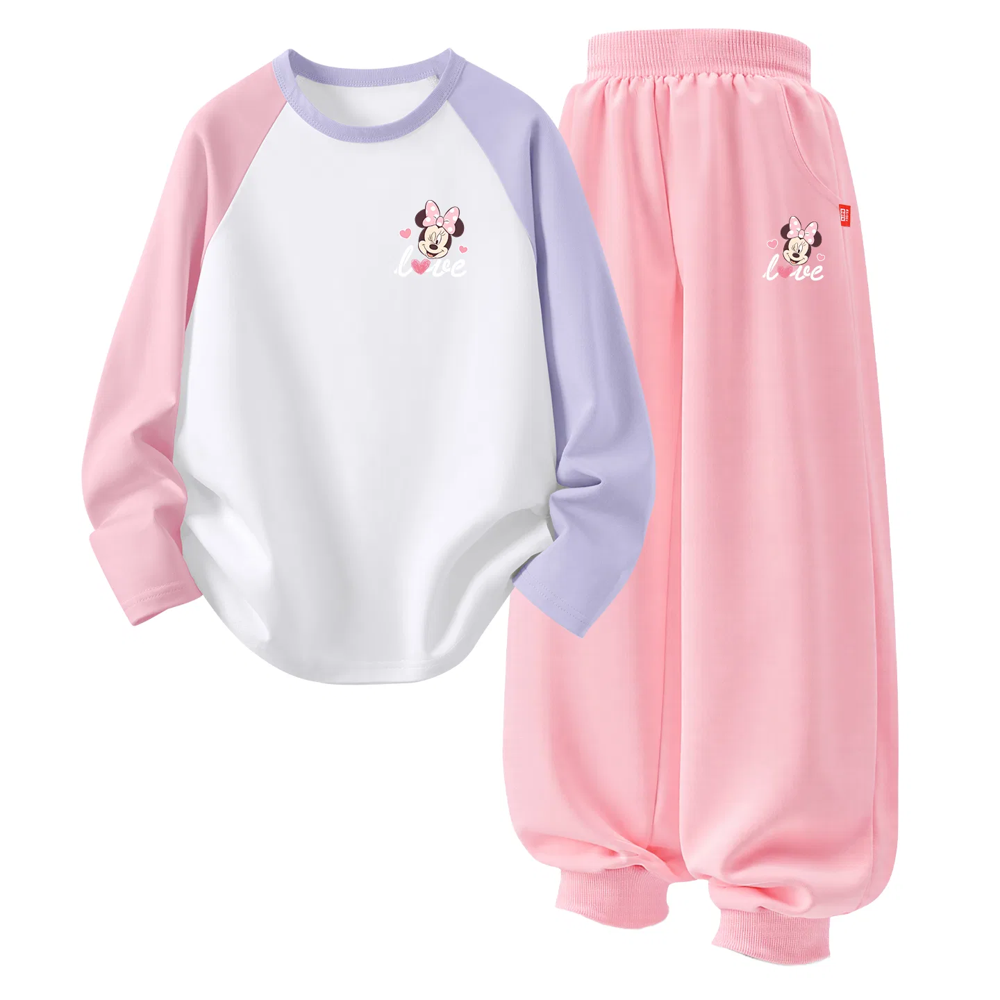 Детский спортивный комплект с принтом, свободного кроя, Dazzle Heart K Pink Purple+Dazzle Heart K Pink, Disney, Dazzle Heart K Pink Purple+Dazzle Heart K Pink