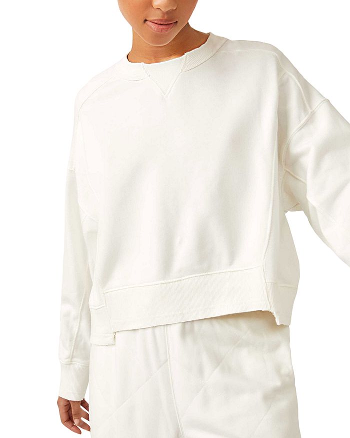 

Пуловер Free People из смеси хлопка Intercept, белый
