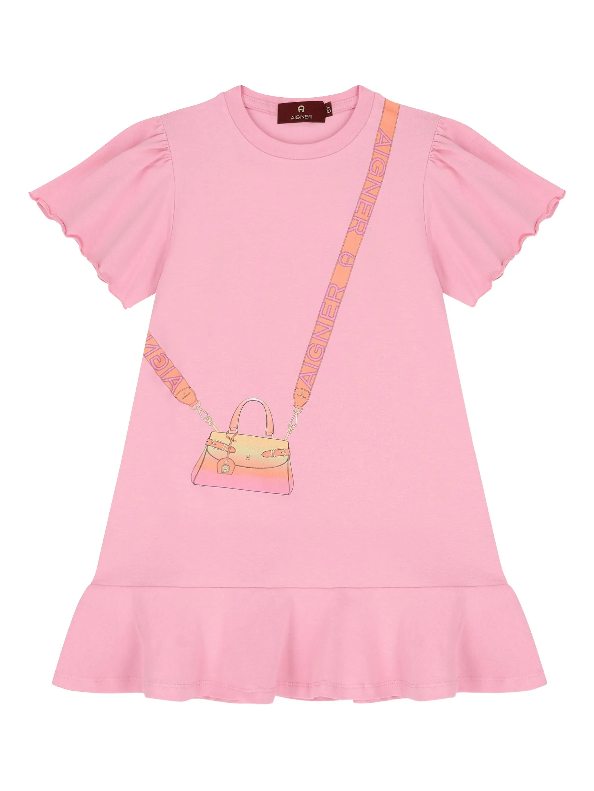 

Платье с принтом Aigner Kids, розовый