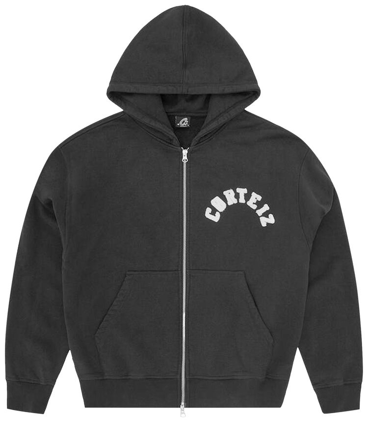 

Худи Corteiz Colly Arch Zip Hoodie 'Black', черный