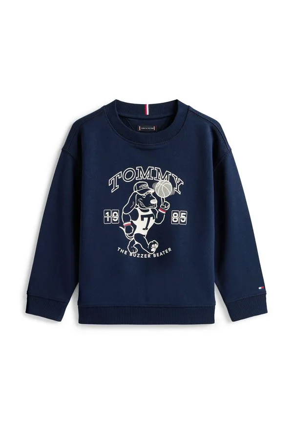 Толстовка с графическим логотипом из махровой ткани Tommy Hilfiger, Dark Night Navy — фото 4