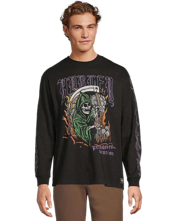 

Мужская футболка с длинным рукавом Hurley Reaping, Black, Черный, Мужская футболка с длинным рукавом Hurley Reaping, Black