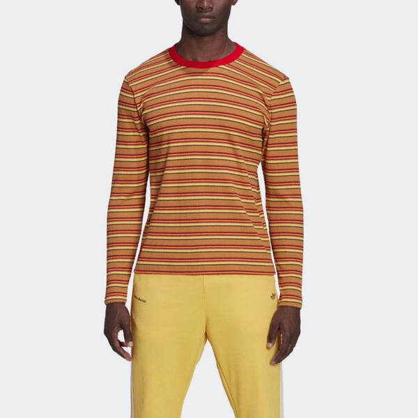 Футболка adidas originals x Wales Bonner Crossover Stripe Knit Long Sleeves Unisex Yellow, мультиколор — фото 3
