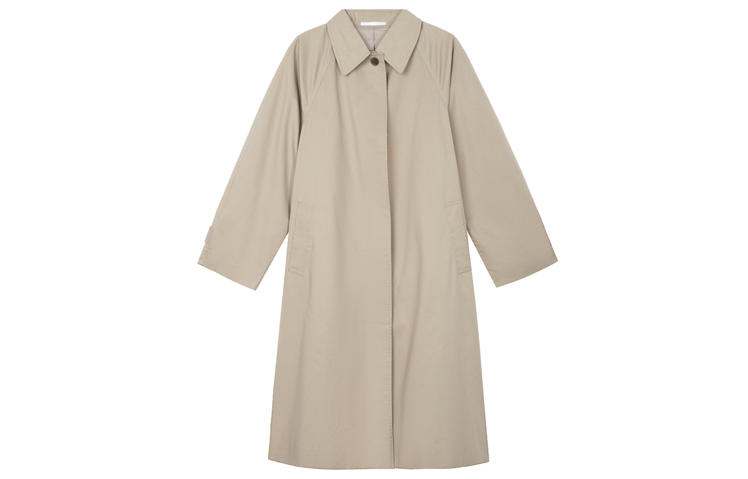 

UNIQLO Пальто женское темно-бежевое с лацканами, умеренно прямое