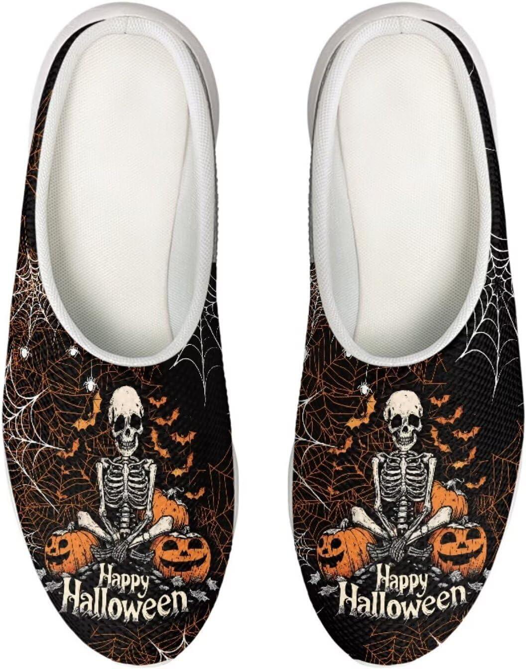 

Садовые сабо Forchrinse Colorful Butterfly унисекс для взрослых, для мужчин и женщин, тапочки-мюли для прогулок, удобные тапочки, пляжные сандалии, легкие, Halloween Skull Pumpkin Spider Web