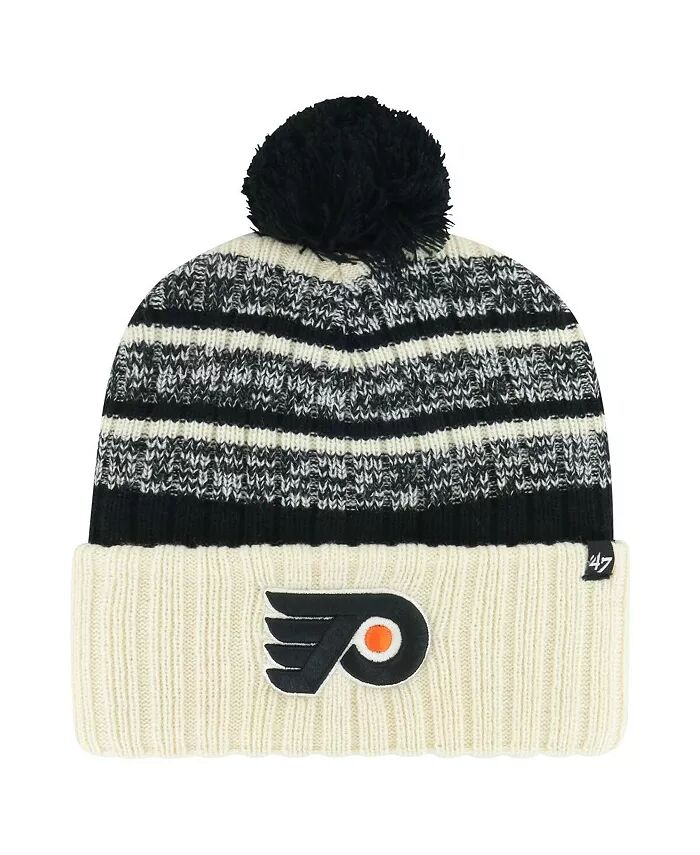 

Мужская кремовая шапка Philadelphia Flyers Tavern с манжетами и помпоном '47 Brand