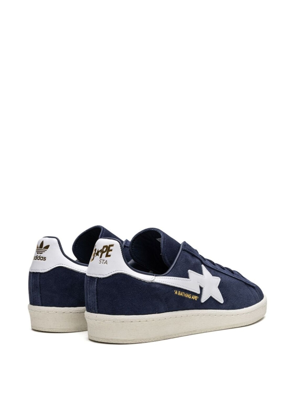 Кеды Campus 80 Navy из коллаборации с BAPE Adidas, синий — фото 3