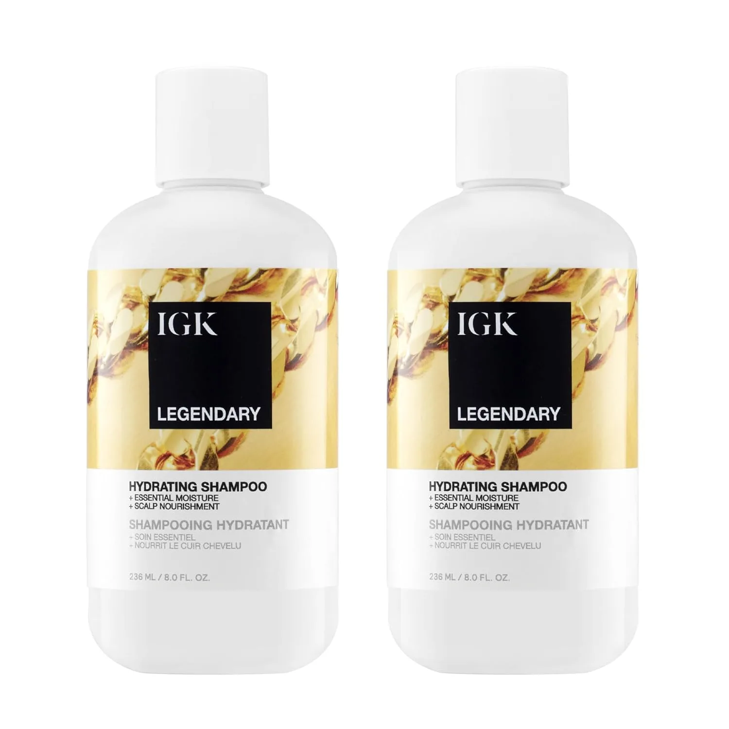 Набор из двух шампуней IGK Legendary Shampoo - укрепляющий шампунь для поврежденных, ослабленных или химически обработанных волос.